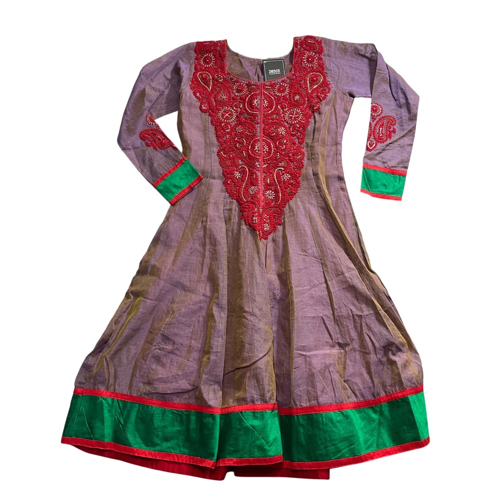Zardozi‎ Ethic Ensemle store Dress XL NEW Salwar Kameez Lilac Chanderina